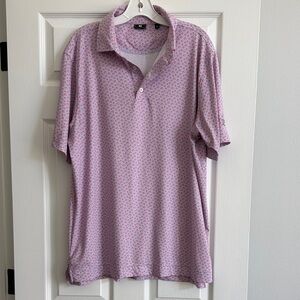 Classic Pink Patterned Polo Shirt